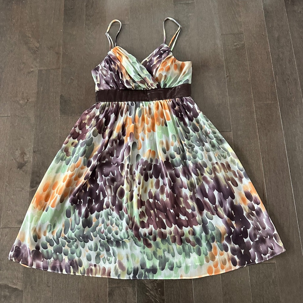 B Moss Womens Babydoll Dress Y2K Flowy Fairy Bow Whimsical Romantic 6‎
